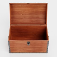 Realistic 3d Render of Wooden Chest