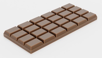 Realistic 3D Render of Chocolate Bar