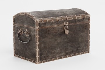 Realistic 3D Render of Old Chest