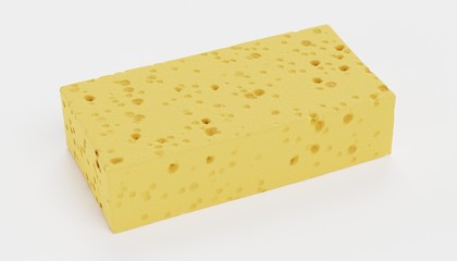 Realistic 3D Render of Sponge