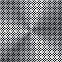 Realistic perforated brushed metal texture. Polished stainless steel background. Vector illustration.