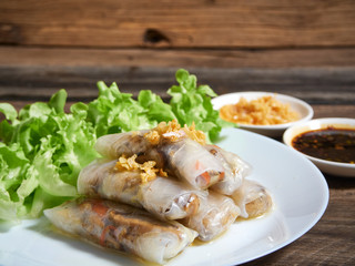 Spring rolls and rice paper.