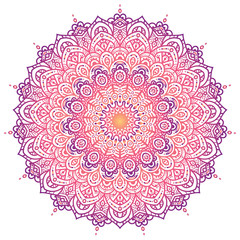 Vector round abstract circle. Mandala style. Decorative element, colored circular design element.