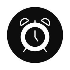 alarm clock icon, block style