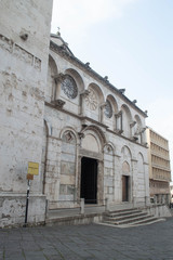 Fototapeta premium Benevento/Italy - May 20, 2020: The Cathedral of Santa Maria de Episcopio is a church in Benevento which is the seat of the archbishops.