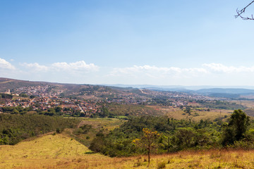 Naklejka premium Vista parcial da cidade de Conceição do Mato Dentro, Minas Gerais, Brasil.