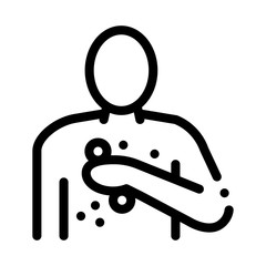 human rash problem icon vector. human rash problem sign. isolated contour symbol illustration