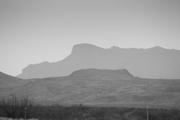 Desert Mountain in Black and White