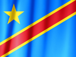 Democratic Republic of Congo waving flag