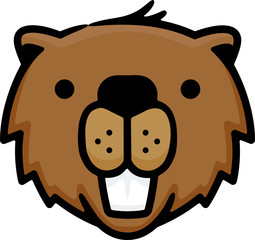 Beaver Head Doodle Sketch Icon © Marc