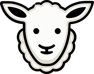 Sheep Head Doodle Sketch Icon