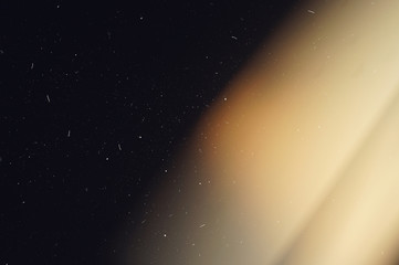 Fototapeta premium Lens Optical Flare Film Dust Overlay Effect Vintage Abstract Bokeh and Light Leaks Photo with Retro Camera Defocused Blur Reflection Bright Sunlights. Use Screen Overlay Mode for Photo Processing.
