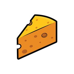 slice of delicious cheese for food vector illustration design