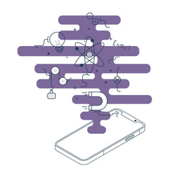 Geometry linear illustration set. Modern color thin line concept of Geometry for school, university and training. Vector illustration with different elements on the subject Geometry