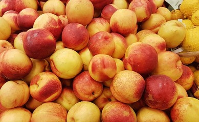 red peach on the market