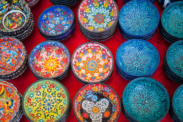 Classical Turkish ceramics on the street market