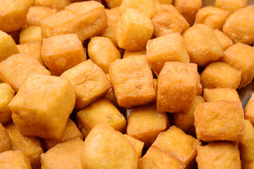 Tofu bubble on the white background