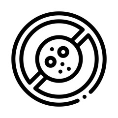 dermatitis prohibition icon vector. dermatitis prohibition sign. isolated contour symbol illustration