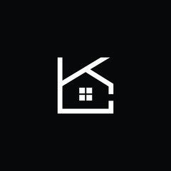 Letter K in vector for Real Estate , Property and Construction Logo design for business corporate sign. Minimal logo design template on white background.