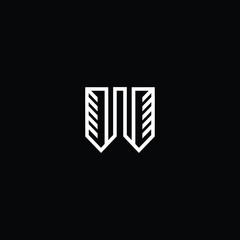 Letter W in vector for Real Estate , Property and Construction Logo design for business corporate sign. Minimal logo design template on white background.