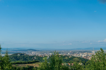 Fototapeta na wymiar Panoramic view of the city Brasov, Romania