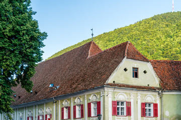 Colorful houses from the beautiful city Brasov, Romania
