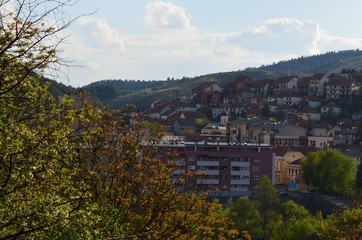 Fototapeta na wymiar panorama of a small town