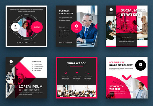 Red Business Social Media Post Layout Kit