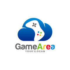 Game Cloud logo vector template, Creative Cloud Gamepad logo design concepts, Icon symbol