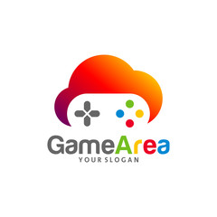 Game Cloud logo vector template, Creative Cloud Gamepad logo design concepts, Icon symbol