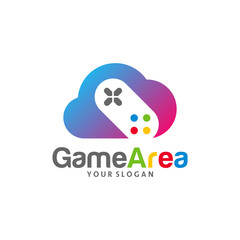 Game Cloud logo vector template, Creative Cloud Gamepad logo design concepts, Icon symbol