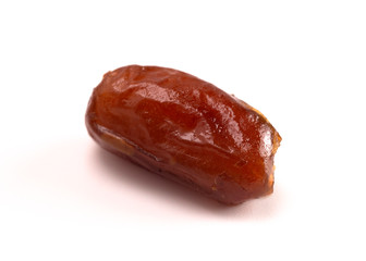 Pitted Dates on a White Background
