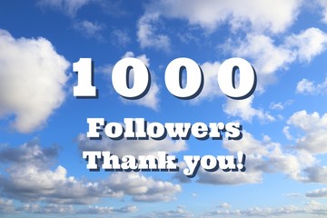 Social media 1000 followers