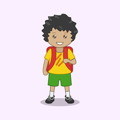 Illustration back to school with a bag