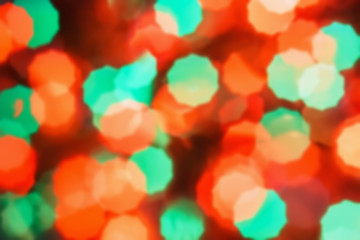 Nature light background- bokeh christmas. Illuminated decor