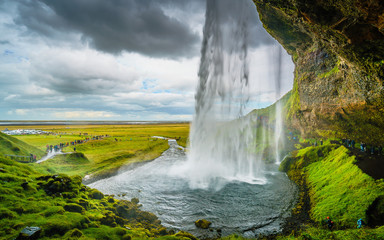 waterfall in the mountains