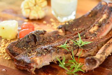 Baked BBQ ribs