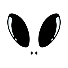 Vector illustration. A set of two cute green aliensisolated on white. A friendly greeting and a sign of peace. Hand drawn simple doodle clipart. Space and ufo theme. Ideal for poster, banner, cards.