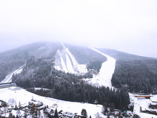 Ski resort in Harrachov Czech Republic.
