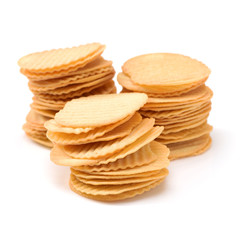 potato chips isolated on white background