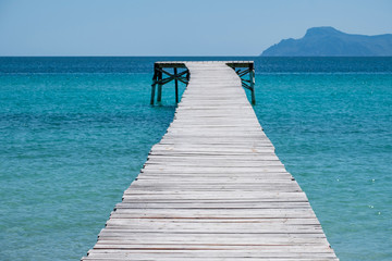 Fototapeta premium Alcudia beach, Alcudia, Mallorca, Balearic Islands, Spain