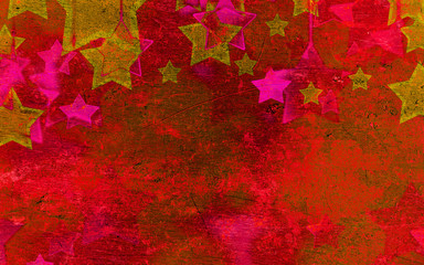 abstract stars on the grunge