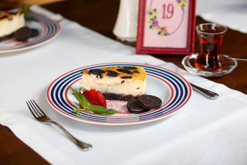 Oreo Cheesecake on plate
