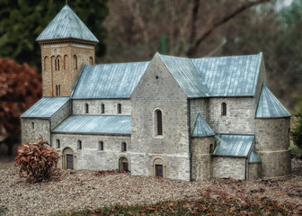 Makieta, model średniowiecznego budynku