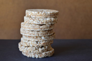 eight white bread on the black table