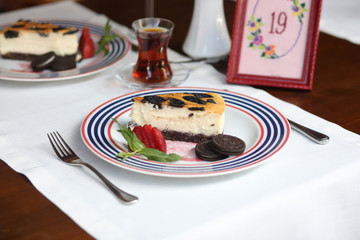 Oreo Cheesecake on plate

