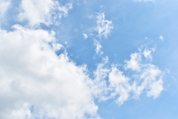 Clouds in the sky.Cumulus humilis clouds in the blue sky