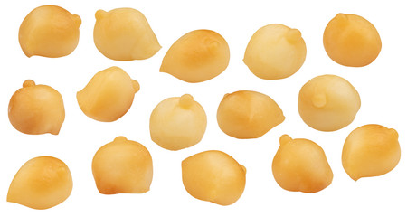 smoked perlini cheese isolated on white