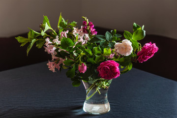 A bouquet of fresh garden flowers