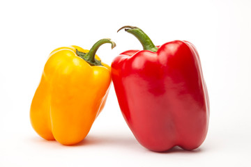 vertical yellow and red pepper, paprika
